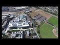 Mission College, Santa Clara California Campus aerial view 4K. 2018