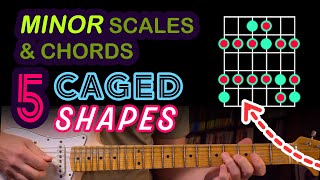 Minor CAGED System (All 5 positions!) Connect the minor pentatonic and natural minor scale - EP525