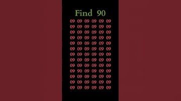 Can you find 90 in 5 seconds? #quiz #braintestsolution #game #brainmasti #puzzle