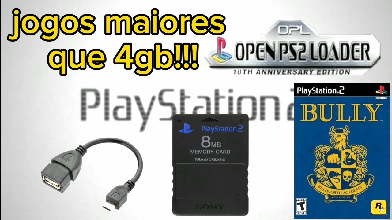 como passar jogos de ps2 maiores que 4gb pelo celular via cabo OTG 2023!