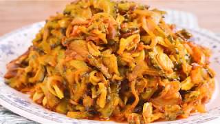 Karele Ki Sabzi Bitter Gourd And Onion Sabzi Vegan Recipe