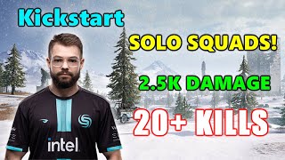 SONIQS Kickstart - 20+ KILLS (2.5K Damage) - SOLO SQUADS! - PUBG