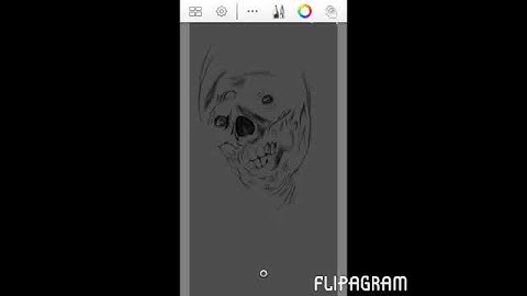 Drawing a skull on a mobile phone / Sketchbook
