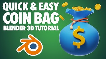 Blender 3D Gold Coin Bag Modeling Tutorial - Quick and Easy - Blender 3D Tutorial