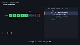 LeetCode 27 | Remove Element | Read and Write Pointers