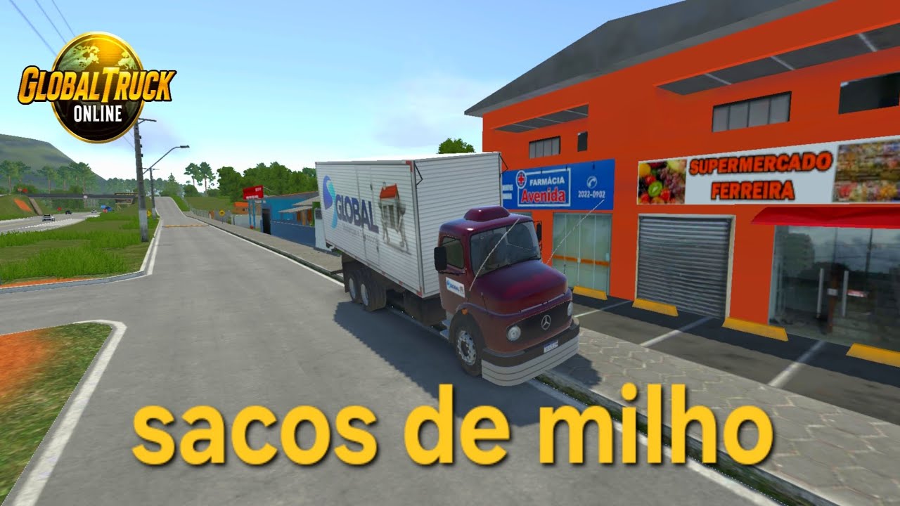 levando sacos de milho para cruz do este (global truck online)