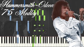 Queen - The Hammersmith-Odeon '75 Medley Piano Tutorial - As Played by Queen