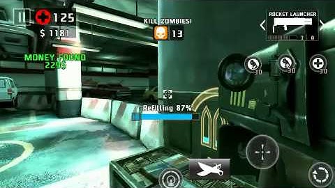 Dead trigger 2 rocket launcher level 58 gameplay take no damage iOS on hard.