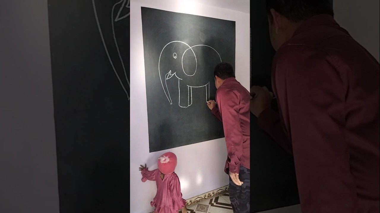 How to draw elephant drawing easy drawing 