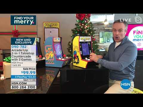 Arcade1Up 2in1 Countercade with PacMan and Galaga Games from HSNtv