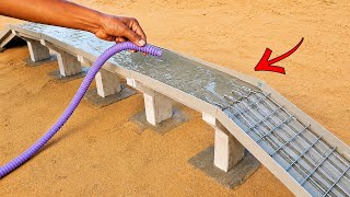 DIY Tractor Mini Concrete Bridge Over Railway Track | Concrete Batching Plant Science Project