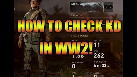HOW TO CHECK KD IN WW2! PLUS MULTIPLAYER STATS!