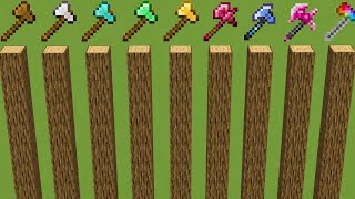 Which Axe Is The Fastest? Minecraft Speed Test!⚡