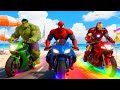 Spider-Man, Iron Man, Hulk Epic Motorcycle Challenge🏍️💨 Ep.9