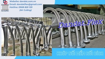 Khớp nối mềm nối bích/ống cao su bọc lưới/ống mềm thủy lực bọc lưới inox/dây dầu thủy lực- Dandat