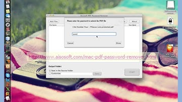 AisoSoft PDF Unlocker for Mac to unlock PDF password on Mac OS X Mountain Lion 10.8/10.7