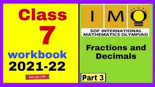 IMO Class 7 workbook 2021-22 Fractions and Decimals International Mathematics Olympiad screenshot 3