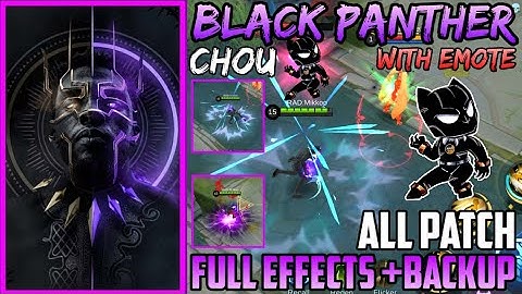 CHOU AS BLACK PANTHER + BP EMOTE | FULL EFFECTS | ALL PATCH | NO DETECT | FRAME |BACKUP | 100% WORKS