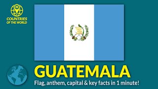 Flag of Guatemala; Pabellón Nacional; Azul y Blanco Guatemala Flag Info