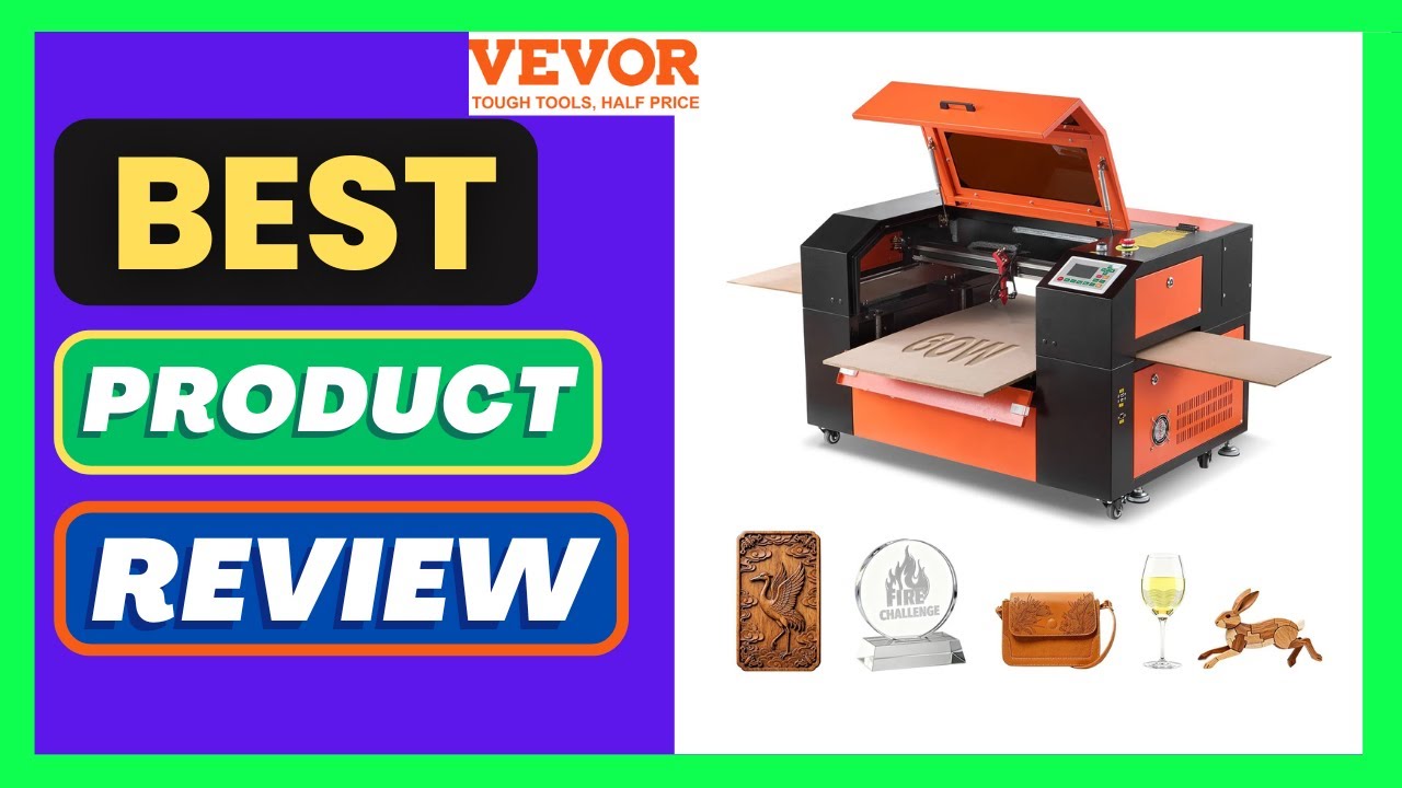 VEVOR 60W CO2 Laser Engraver, 24 x 16 in, CO2 Laser Engraver Cutter Machine