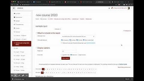 How to view grades, responses, and statistics on Moodle Quiz