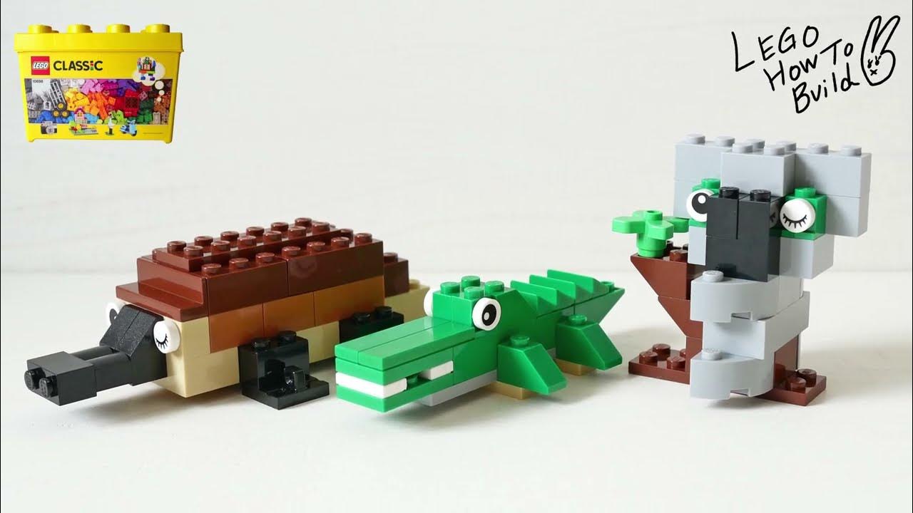 Building LEGO Koala, crocodile, platypus Set using Classic 10698 YouTube