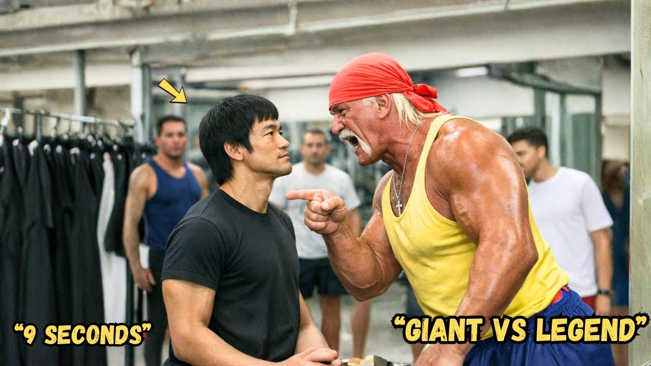 Bruce Lee vs Hulk Hogan at the Gym — The Giant Fell in Just 9 Seconds.