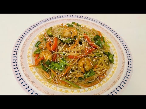 ЭТО ОЧЕНЬ, ОЧЕНЬ ВКУСНО👍ФУНЧОЗА С КРЕВЕТКАМИ