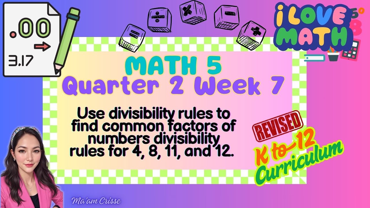 MATH 5 QUARTER 2 WEEK 7 REVISED K12 CURRICULUM - YouTube