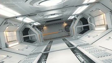 #Scifi #3d #model #spaceship spaceship corridor 3d model for download