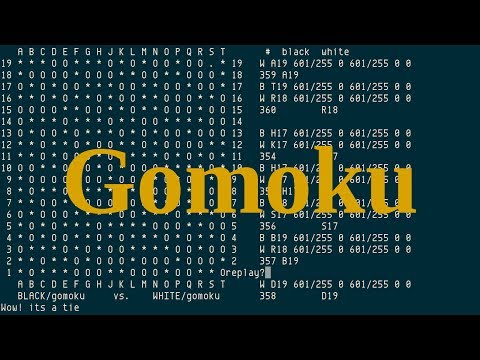 Gomoku, Gobang, Five in a Row, from BSD Games