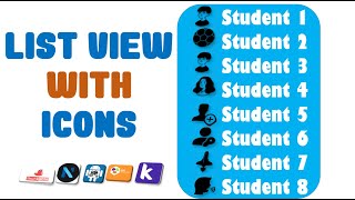 List View with Image icons using Appy Builder#MitAppInventor-extenstion#Kodular#Niotron#Thunkable