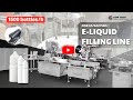 LOM automatic 10/60/75ml e-liquid filling capping and labeling line for chubby gorilla bottles