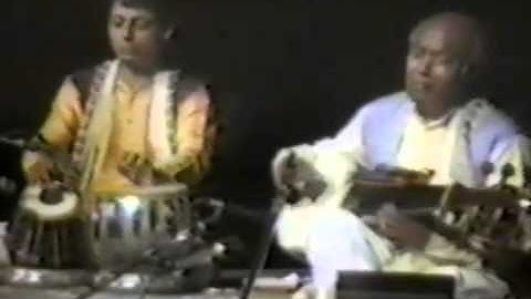 Ustad Ali Akbar Khan accompanied by Pandit Swapan Chaudhuri on the Tabla ...1986.