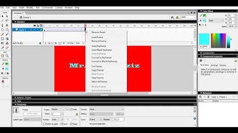Animasi Teks Muncul dan menghilang - Macromedia Flash MX 2004