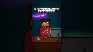 Download Lagu Your Family WhatsApp Group in Morning = Stress😱😭 #animation #family #shorts #viral #trending #memes MP3