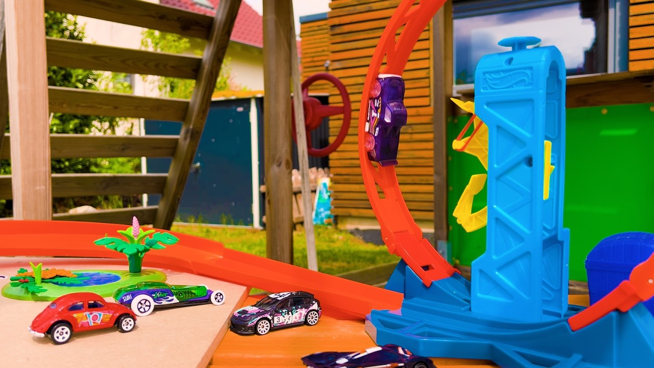 Can Hotwheels Survive This Backyard Obstacle Course? 5-Level Mega Track Challenge!