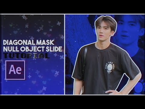 diagonal mask null object slide after effects tutorial!