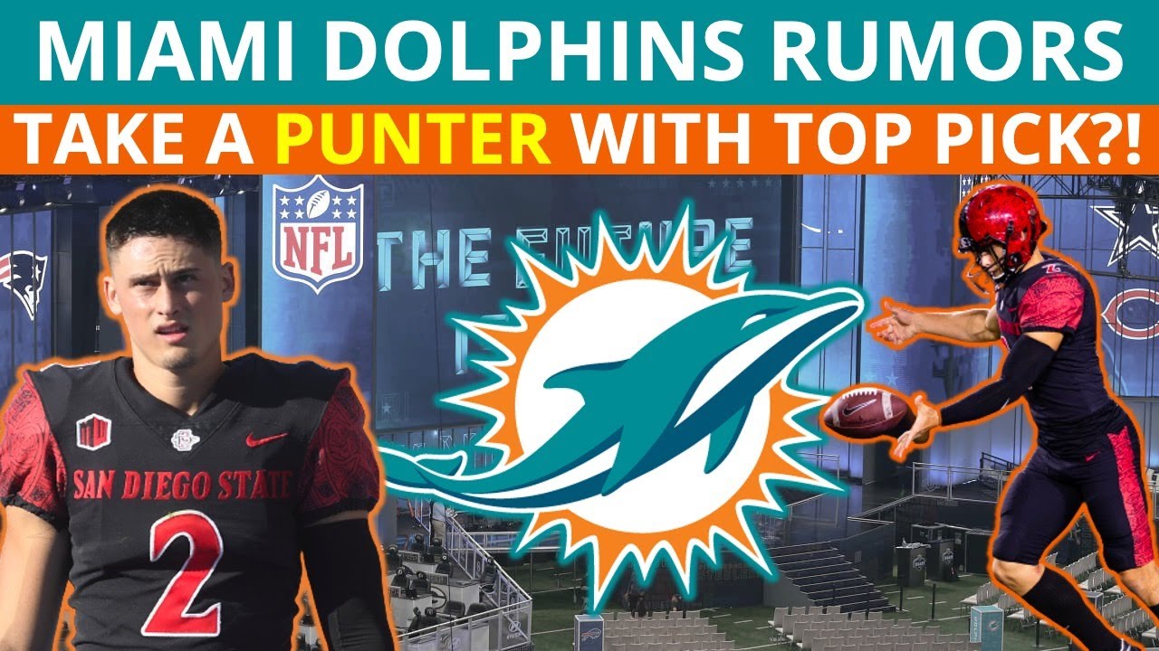 Miami Dolphins Rumors: Miami Drafting A PUNTER With 1st Pick In 2022 NFL Draft?? + Draft A WR?