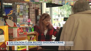 EXCLUSIVE: Gas station clerk relives watching a Palestine woman set on fire