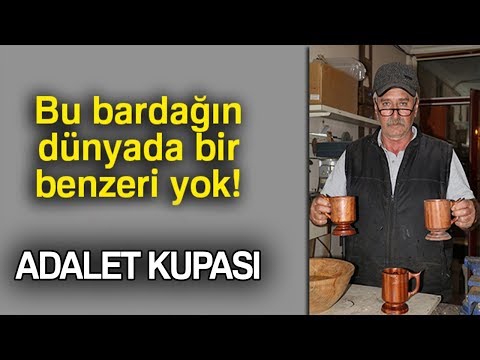 Ahşap Ustası ‘Adalet Kupası’ İsmini Verdiği İlginç Bir Bardak Yaptı