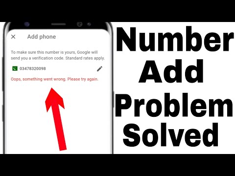 How to Add a Mobile Number to Your Gmail Account || Something went wrong, try again later or use ...