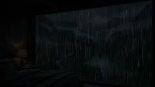 🌙 Drift Into Deep Sleep - Peaceful Rain Beyond the Window & Cozy Bedroom Ambience Tonight 🌧️