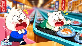 stop bearee s dangerous sushi conveyor belt safety lesson