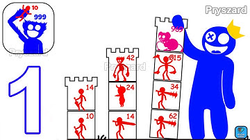 Stick Fight: Hero War Tower - Gameplay Walkthrough Part 1 Stickman Tower Defense Rainbow Friends