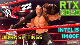 WWE 2K22 ON GEFORCE RTX 3050 & INTEL CORE I5 11400F ULTRA SETTINGS