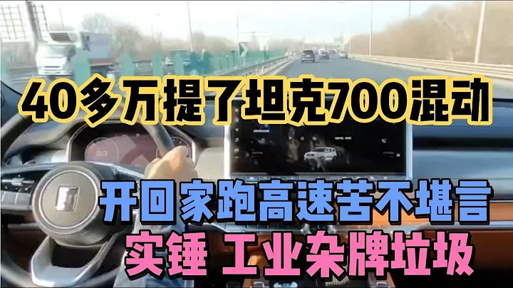 40多萬提了坦克700混動，開回家跑高速，國產只會坑國人 - 天天要聞