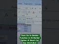 Using Border Function In Excel # Excel Tricks # Advanced Excel # Shortcut Key # Jobs