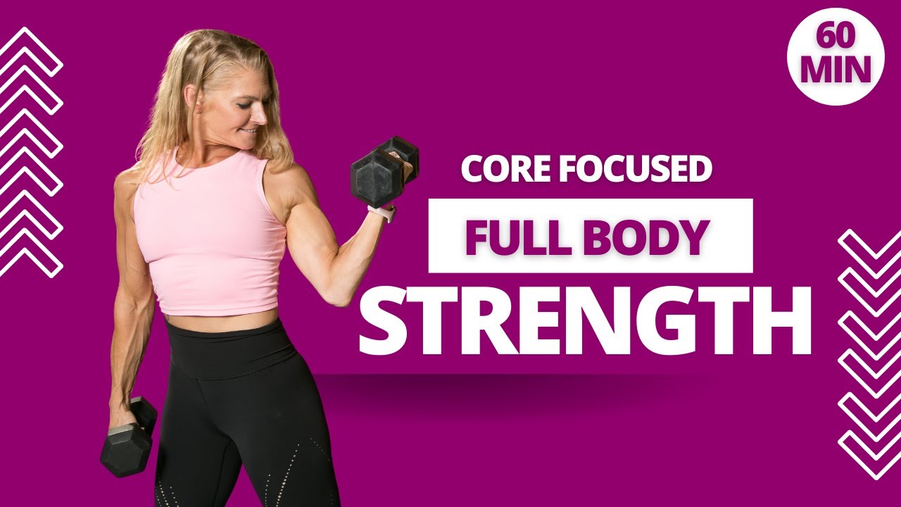 60 MIN FULL BODY STRENGTH WORKOUT WITH DUMBBELLS YouTube