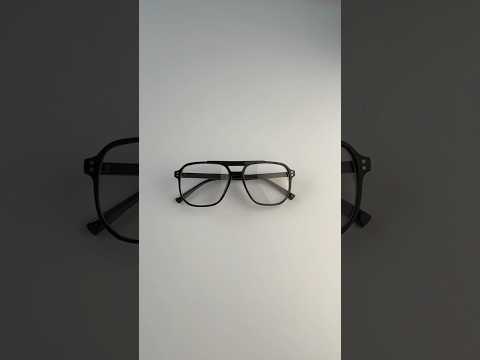 Окуляри іміджеві прозорі "Авіатор" з чорною оправою, видео 1